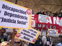 The union leader of Comisiones Obreras (CCOO) in Santander, gives a speech after the demonstration on May 1 in Santander, Spain, on 1st May...