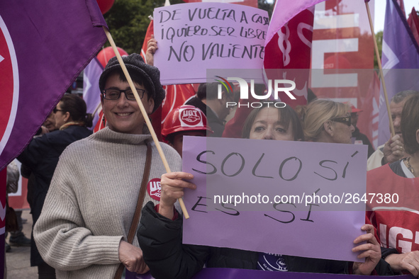 The women noted their anger against the court ruling against "the herd" with placards that read "only if it is yes" or "back home I want to...