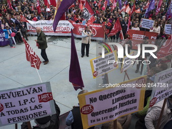 Manifestation of May 1 called by the major unions to commemorate the day of work is used by most groups to claim their rights in Santander,...