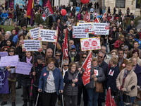 Manifestation of May 1 called by the major unions to commemorate the day of work is used by most groups to claim their rights in Santander,...