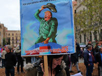 Demostration of the first of May, on 1th May 2018 in Barcelona, Spain.  (