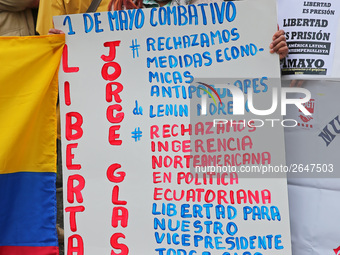 Demostration of the first of May, on 1th May 2018 in Barcelona, Spain.  (