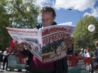 Thousands of people have marched on May Day in Madrid, under the slogan "Time to win: Equality, better employment, higher wages and decent p...