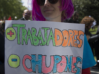 Thousands of people have marched on May Day in Madrid, under the slogan "Time to win: Equality, better employment, higher wages and decent p...