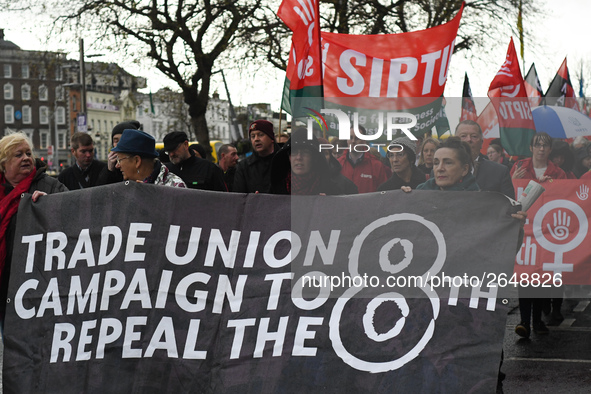 Hundreds of people including SIPTU unions, Right2Work campaigners, members of Socialist Party, Communist Party, People Before Profit, Sinn F...