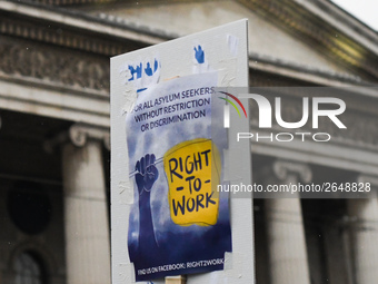 Members of Right-To-Work during an annual May Day march for workers' rights.
On Tuesday, May 1, 2018, in Dublin, Ireland. (