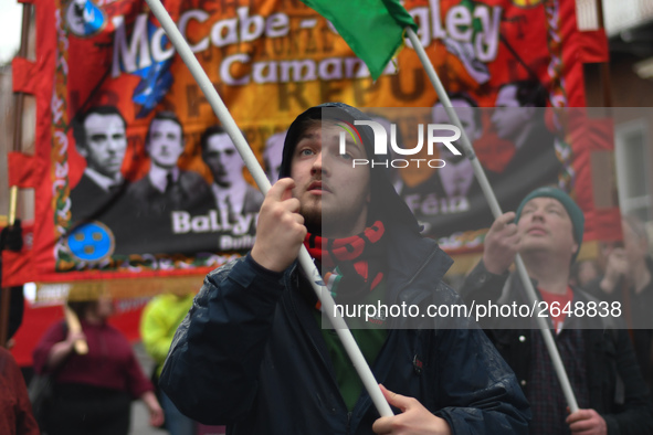 Hundreds of people including SIPTU unions, Right2Work campaigners, members of Socialist Party, Communist Party, People Before Profit, Sinn F...