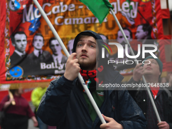 Hundreds of people including SIPTU unions, Right2Work campaigners, members of Socialist Party, Communist Party, People Before Profit, Sinn F...