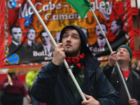 Hundreds of people including SIPTU unions, Right2Work campaigners, members of Socialist Party, Communist Party, People Before Profit, Sinn F...