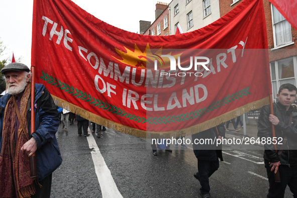 Hundreds of people including SIPTU unions, Right2Work campaigners, members of Socialist Party, Communist Party, People Before Profit, Sinn F...