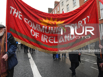 Hundreds of people including SIPTU unions, Right2Work campaigners, members of Socialist Party, Communist Party, People Before Profit, Sinn F...