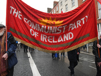 Hundreds of people including SIPTU unions, Right2Work campaigners, members of Socialist Party, Communist Party, People Before Profit, Sinn F...