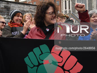 Hundreds of people including SIPTU unions, Right2Work campaigners, members of Socialist Party, Communist Party, People Before Profit, Sinn F...