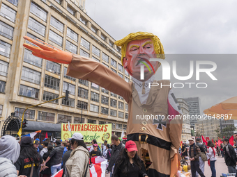 A doll of the president of the United States Donald Trump, Colombia, on May 1, 2018. (