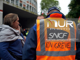 Several sectors on strike called to a protest and a gathering in front of the Préfecture against the planned evacuation of the Toulouse Jean...