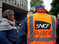 Several sectors on strike called to a protest and a gathering in front of the Préfecture against the planned evacuation of the Toulouse Jean...