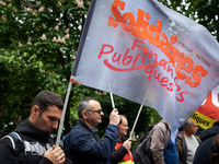 Several sectors on strike called to a protest and a gathering in front of the Préfecture against the planned evacuation of the Toulouse Jean...