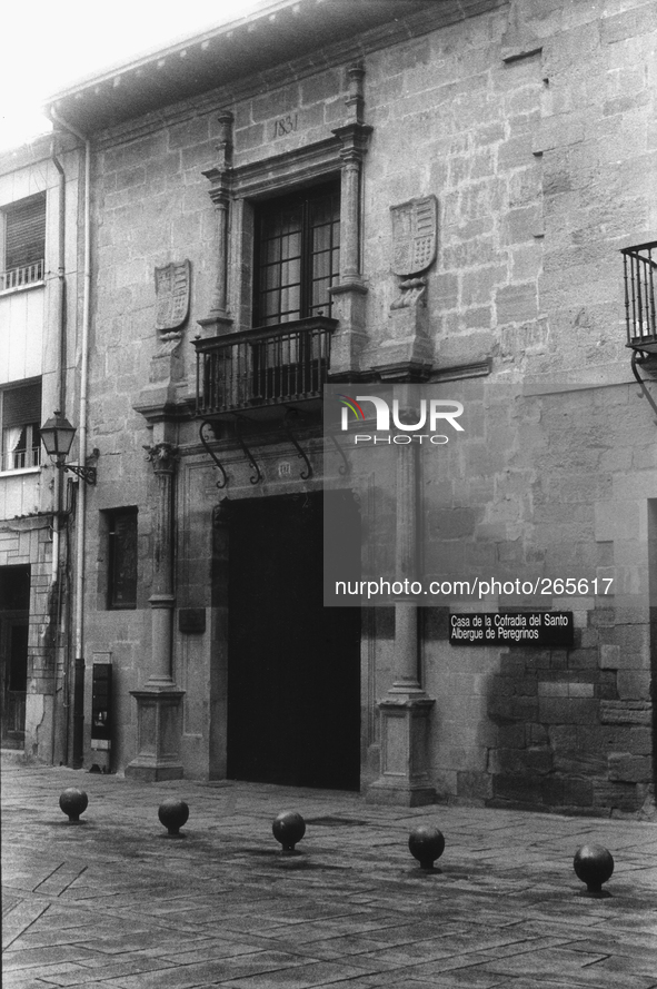 Hostel for pilgrims, in Santo Domingo de la Calzada, Spain, on December 2004  