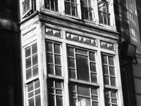 Typical balconies, in Burgos, Spain, on December 2004  (