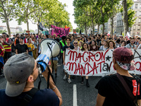 Demonstration of the students against the selection at the university and the law ORE in Lyon, France, the 09 May 2018.  More than 300 stude...