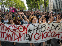 Demonstration of the students against the selection at the university and the law ORE in Lyon, France, the 09 May 2018.  More than 300 stude...