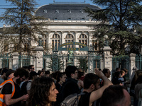 Demonstration of the students against the selection at the university and the law ORE in Lyon, France, the 09 May 2018.  More than 300 stude...