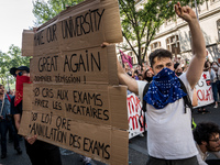 Demonstration of the students against the selection at the university and the law ORE in Lyon, France, the 09 May 2018.  More than 300 stude...