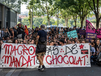 Demonstration of the students against the selection at the university and the law ORE in Lyon, France, the 09 May 2018.  More than 300 stude...