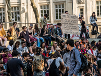 Demonstration of the students against the selection at the university and the law ORE in Lyon, France, the 09 May 2018.  More than 300 stude...