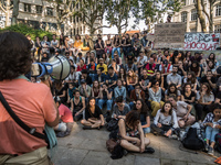 Demonstration of the students against the selection at the university and the law ORE in Lyon, France, the 09 May 2018.  More than 300 stude...