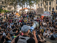 Demonstration of the students against the selection at the university and the law ORE in Lyon, France, the 09 May 2018.  More than 300 stude...