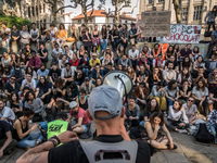 Demonstration of the students against the selection at the university and the law ORE in Lyon, France, the 09 May 2018.  More than 300 stude...