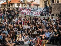 Demonstration of the students against the selection at the university and the law ORE in Lyon, France, the 09 May 2018.  More than 300 stude...