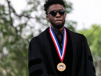 Howard University holds their commencement ceremony for the 2018 graduating class with actor and alumnus Chadwick Boseman, as the keynote sp...