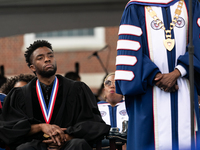 Howard University holds their commencement ceremony for the 2018 graduating class with actor and alumnus Chadwick Boseman, as the keynote sp...