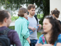 Students protest the changes in the higher education law in Warsaw, Poland on June 5, 2018. The new Gowin law the students say will severely...