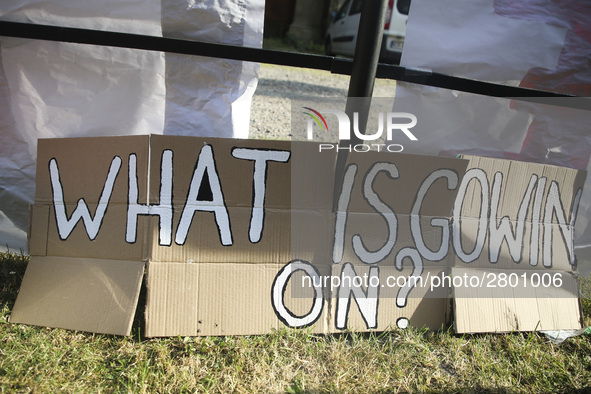 A banner written by students who are occupying the Department of Philosophy of Jagiellonian University in Krakow, Poland on 10 June, 2018. O...