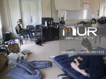 Students are occupying the Department of Philosophy of Jagiellonian University in Krakow, Poland on 10 June, 2018. On June 5, 2018 universit...