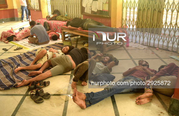 Jadavpur University Students hunger strike at the University campus on July 08,2018 in Kolkata city in India. 