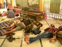 Jadavpur University Students hunger strike at the University campus on July 08,2018 in Kolkata city in India. (