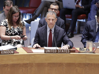 United Nations, New York, USA, July 11, 2018 -  New US Deputy Representative Jonathan Cohen during the Security Council Meeting on Understan...