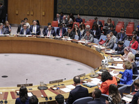 United Nations, New York, USA, July 11, 2018 -  Prime Minister of Curacao Eugene Rhuggenaath during the Security Council Meeting on Understa...