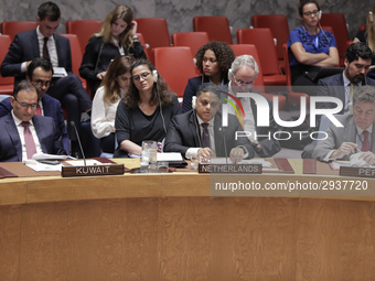 United Nations, New York, USA, July 11, 2018 -  Prime Minister of Curacao Eugene Rhuggenaath during the Security Council Meeting on Understa...