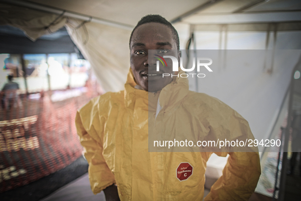 Alphonso, a 20-year-old hygenist had to convince his grandmother to let him work at the ETU. "I said if my fellow Liberians are getting sick...