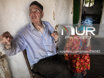 Alikoč village, east Macedonia. The oldest couple of the village. (