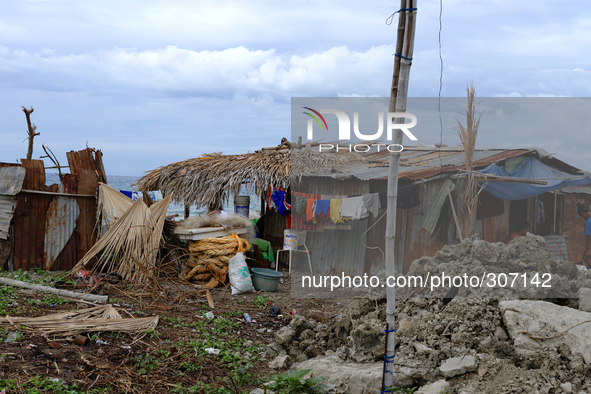 Typical housing in one of Timor Leste's poorer suburbs Comoro. 