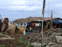 Typical housing in one of Timor Leste's poorer suburbs Comoro. (