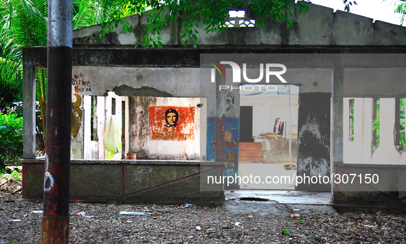 A house in Dili bares the scars of the 24 year Indonesian rule in which more than 300,000 people died. 