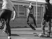  Cape Town skateboarder Rayne Luche Moses instigated the grassroots Nebula Skate of Mind initiative to develop skills in underprivileged com...