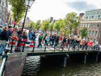 Hundreds of students gathered on 14 September 2018 at the Dam square in Amsterdam, Netherlands to protest against the increase of the intere...